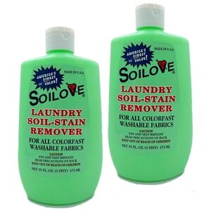 2 For $14 SOILOVE Laundry Soil-Stain Remover Colorfast Washable Fabrics.